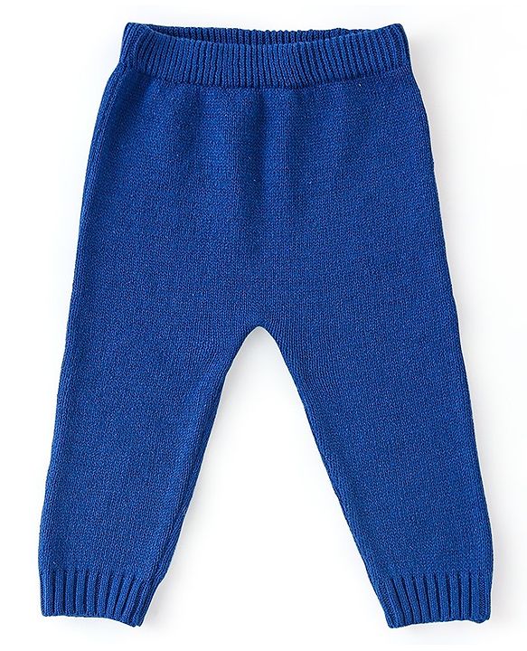 Babyhug Organic Cotton Knit Full Sleeves Sweater Set With Cap Cloud & Sun Design -Blue