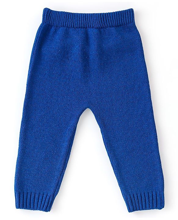 Babyhug Organic Cotton Knit Full Sleeves Sweater Set With Cap Cloud & Sun Design -Blue