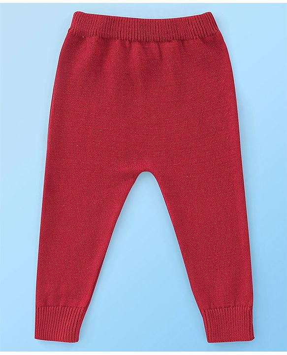 Babyhug Organic Cotton Full Sleeves Heart Design  Sweater Sets - Grey & Red