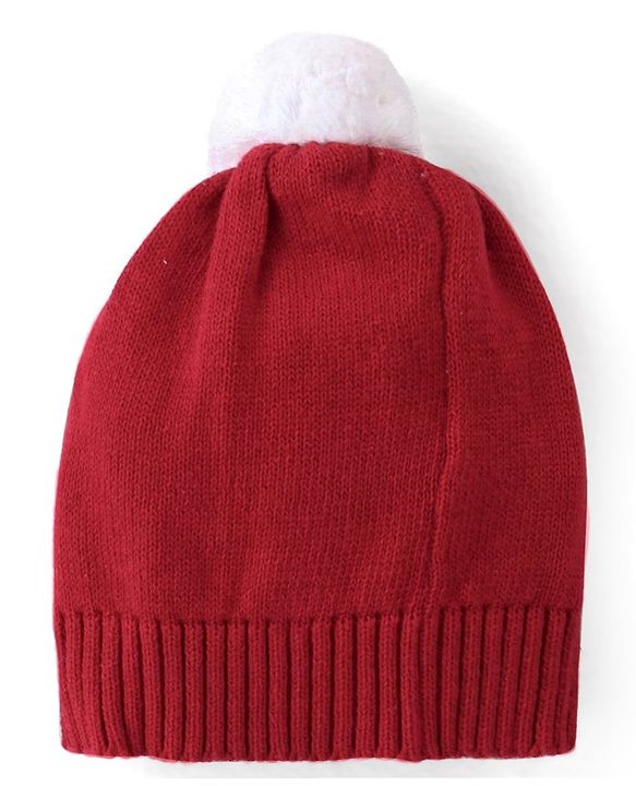 Babyhug Organic Cotton Knit Baby Sweater Set Intarsia Design - Red