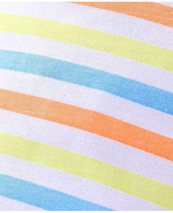 Babyhug Cotton Knit Lounge Pants Stripes Pack of 2 - Light Blue