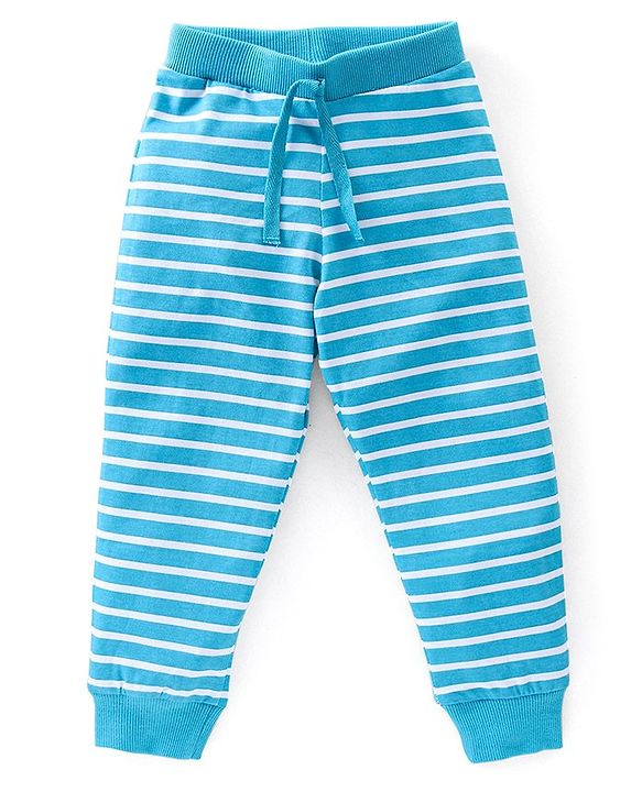 Babyhug Cotton Knit Lounge Pants Dino Print Pack of 2 - Red & Blue