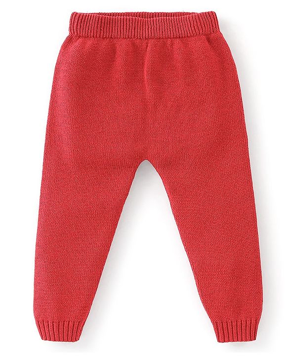 Babyhug Full Sleeves Sweater Set & Cap with Sheep Design - Red