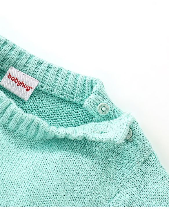 Babyhug Knitted Full Sleeves Striped Sweater Set with Cap - Multicolour