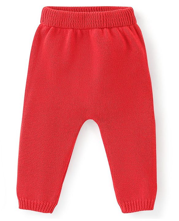 Babyhug Full Sleeves Sweater Set with Cap Striped Design - Rust Red & Grey