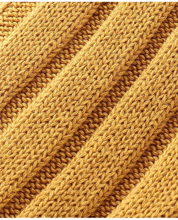 Babyhug Full Length Fleece & Woollen Pant Solid Color - Mustard Yellow