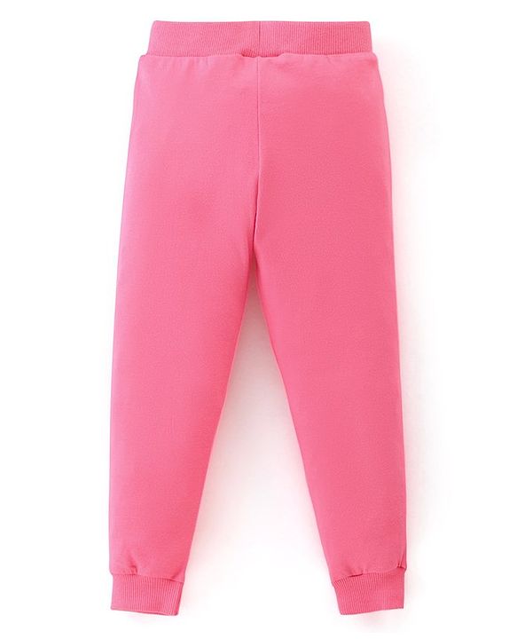 Babyhug Cotton Knit Lounge Pants Floral Print Pack of 3 - Pink & Blue