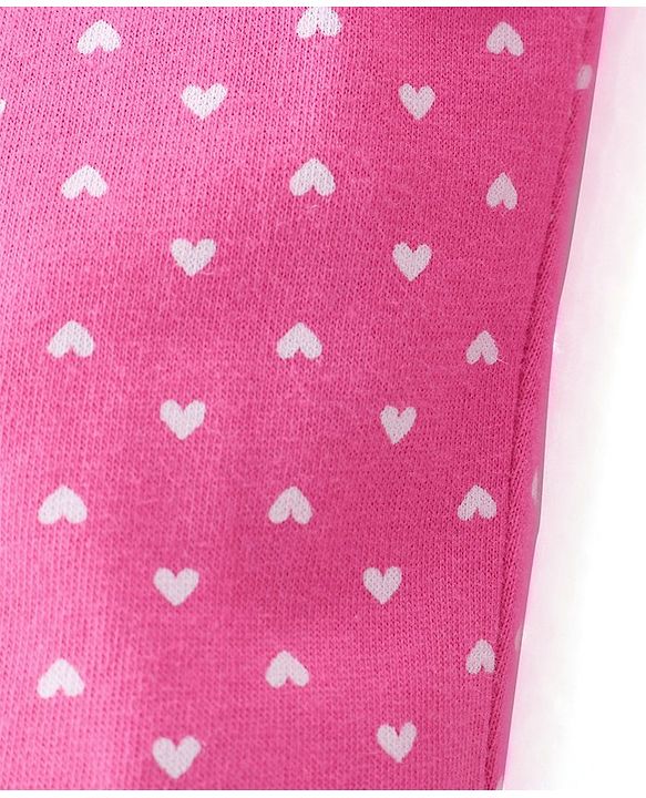 Babyhug Cotton Knit Track Pants Striped & Printed Pack of 3 - Pink & Yellow