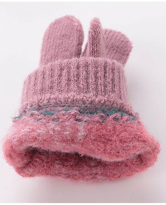 Babyhug Gloves Strawberry Design - Lavender
