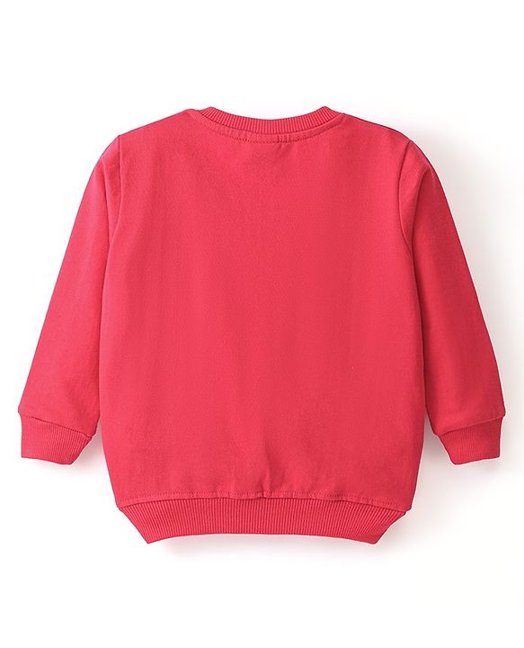 Babyhug Cotton Knit Full Sleeves Sweatshirt With Emoji & Text Graphics Pack Of 2 - Yellow & Red