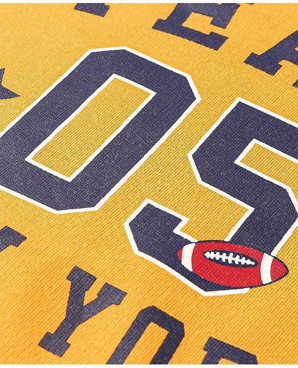 Babyhug Cotton Knit Full Sleeves Sweatshirt With Graphics Text Print Pack Of 2 - Navy Blue & Yellow
