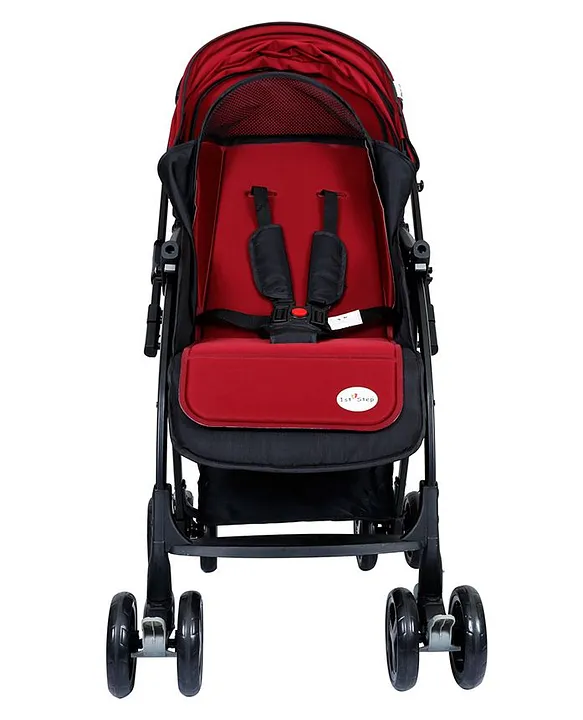 1st Step Caramel Baby Pram With 5 Point Safety Harness And Reversible Handlebar Red Online in India Buy at Best Price from FirstCry 13952175