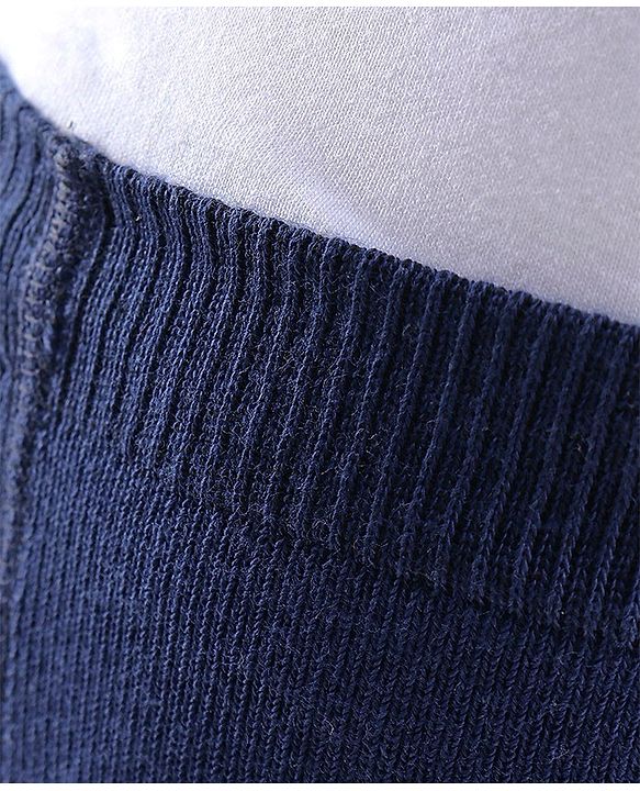 Cutewalk by Babyhug Non Terry Footed Anti Bacterial Solid  Tights - Navy Blue