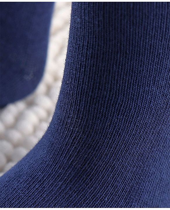 Cutewalk by Babyhug Non Terry Footed Anti Bacterial Solid  Tights - Navy Blue