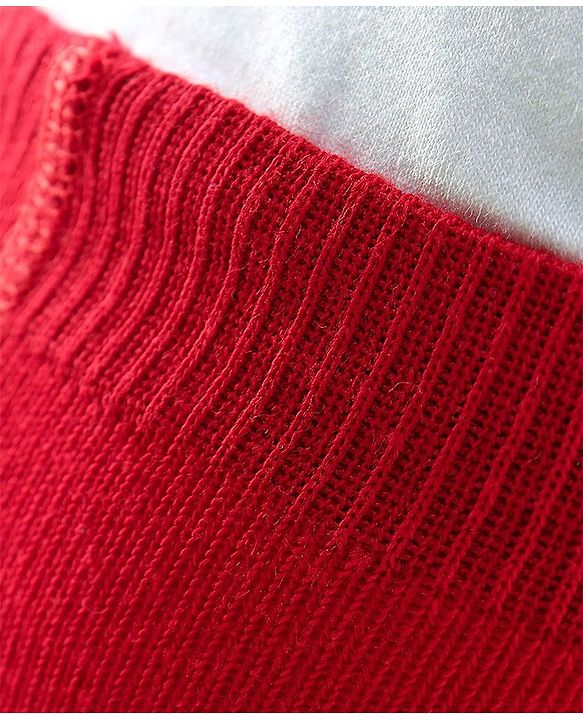 Cutewalk by Babyhug Non Terry Footed Anti Bacterial Solid  Tights - Red