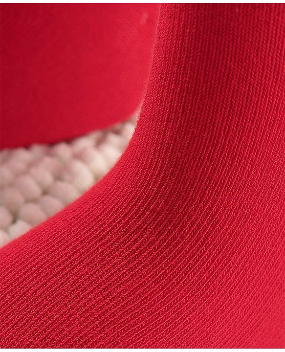 Cutewalk by Babyhug Non Terry Footed Anti Bacterial Solid  Tights - Red
