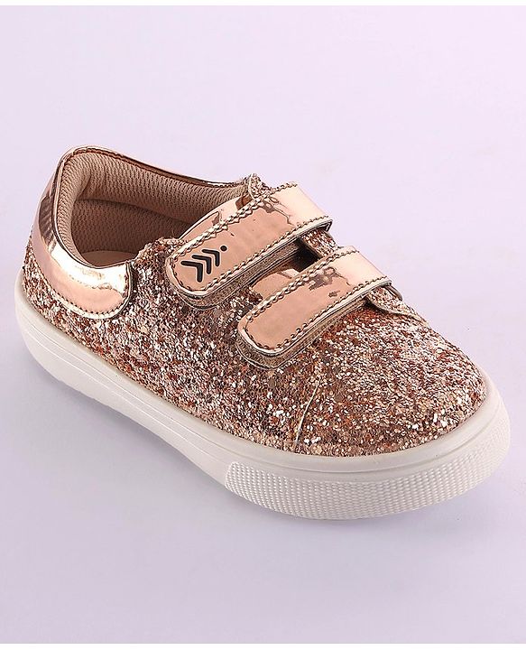 Pine Kids Velcro Closure Casual Shoes - Golden