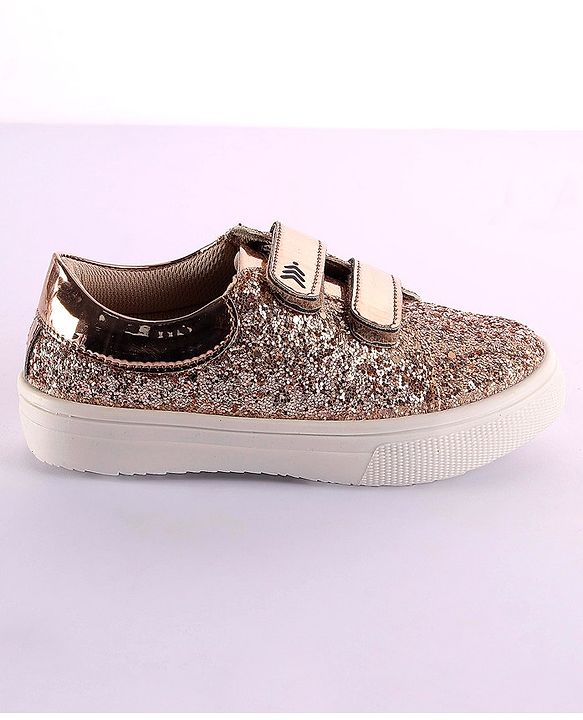 Pine Kids Velcro Closure Casual Shoes - Golden