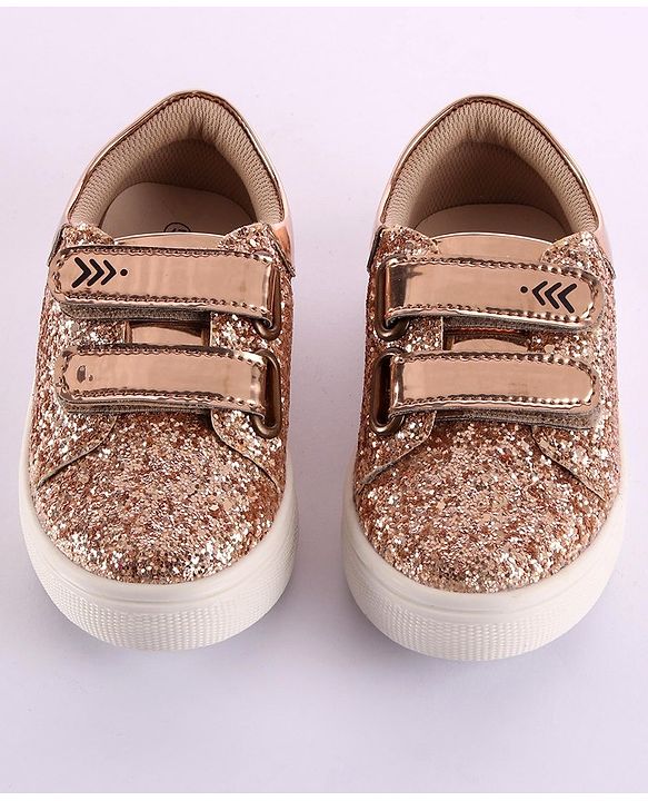Pine Kids Velcro Closure Casual Shoes - Golden
