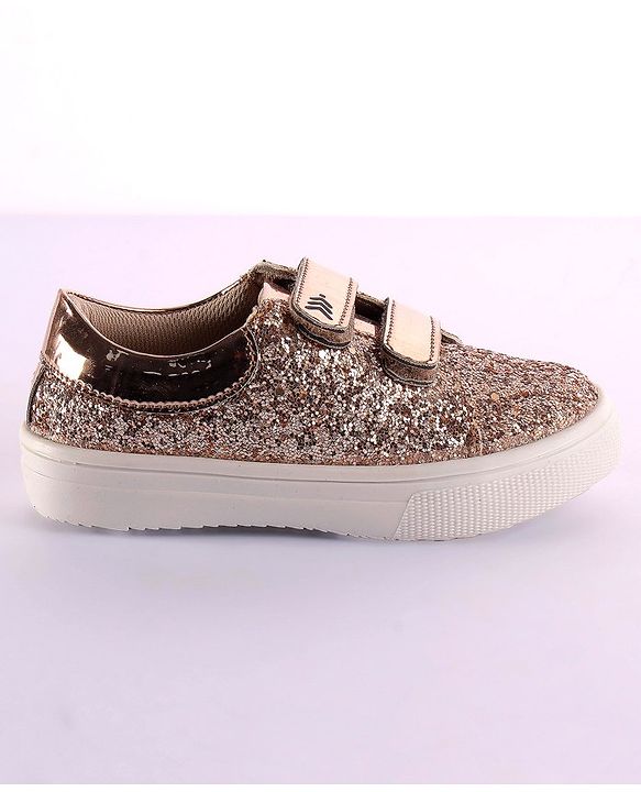 Pine Kids Velcro Closure Casual Shoes - Golden