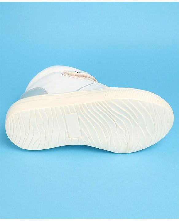 Pine Kids Color Block Casual Shoes with Velcro Closure - White