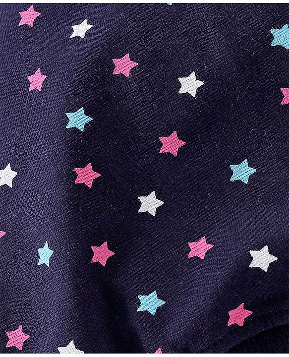 Babyhug Cotton Knit Full Sleeves Sweatshirts with Star Print Pack of 2 - Pink & Navy Blue