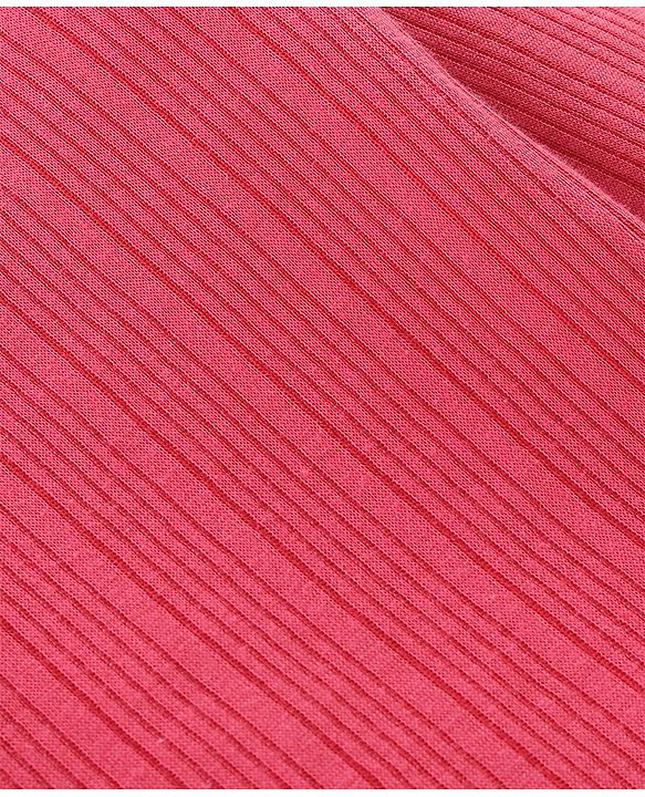 Babyhug Cotton Full Sleeves Solid Thermal Vest- Coral