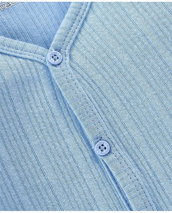 Babyhug Full Sleeves Solid Thermal Vest - Blue
