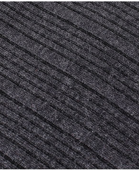 Babyhug Sleeveless Solid Thermal Vest - Dark Grey