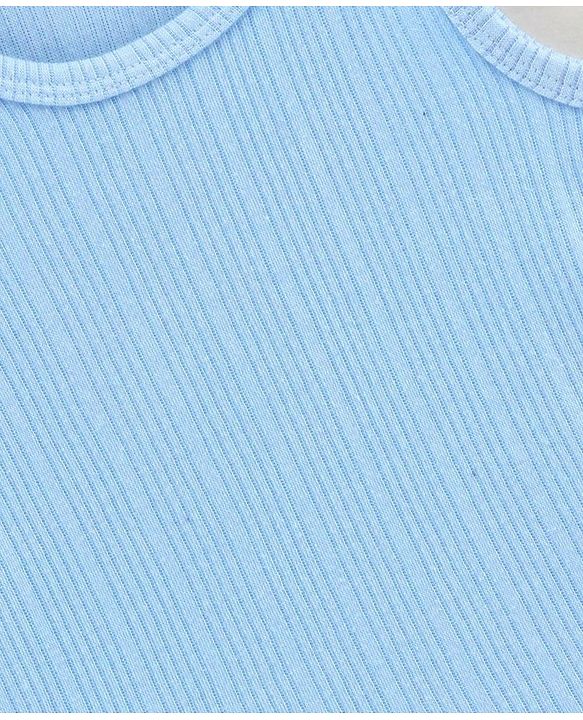 Babyhug Sleeveless Thermal Vest Solid Colour - Blue