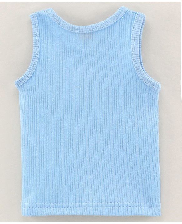 Babyhug Sleeveless Thermal Vest Solid Colour - Blue