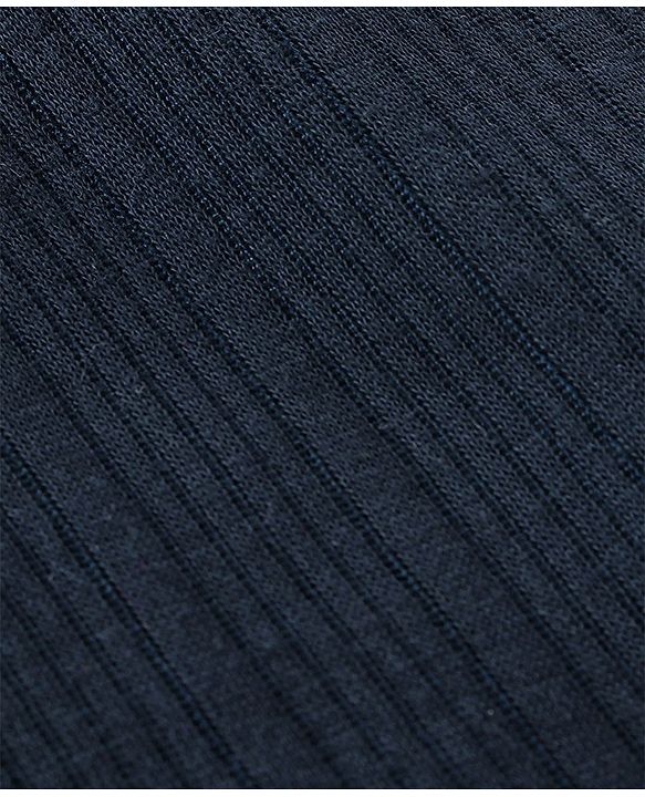 Babyhug Cotton Blend Full Length Thermal Legging Solid Colour - Dark Navy Blue