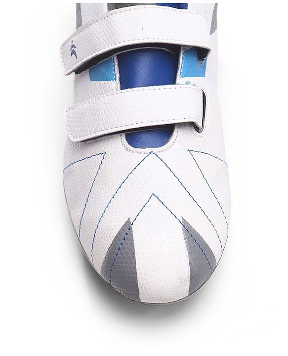 Pine Active Velcro Closure Soccer Shoes - White & Blue