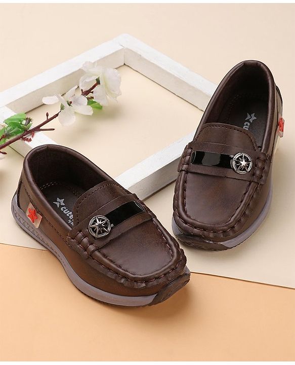 Cute Walk by Babyhug Slip On Formal Wear Shoes - Brown