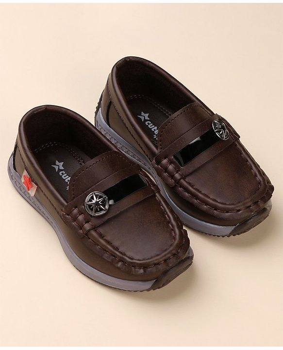 Cute Walk by Babyhug Slip On Formal Wear Shoes - Brown