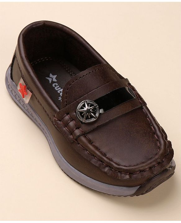Cute Walk by Babyhug Slip On Formal Wear Shoes - Brown