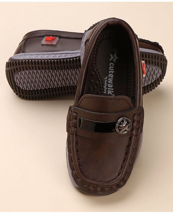 Cute Walk by Babyhug Slip On Formal Wear Shoes - Brown