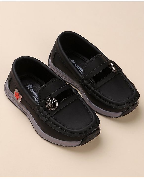 Cute Walk by Babyhug Slip On Formal Wear Shoes - Black