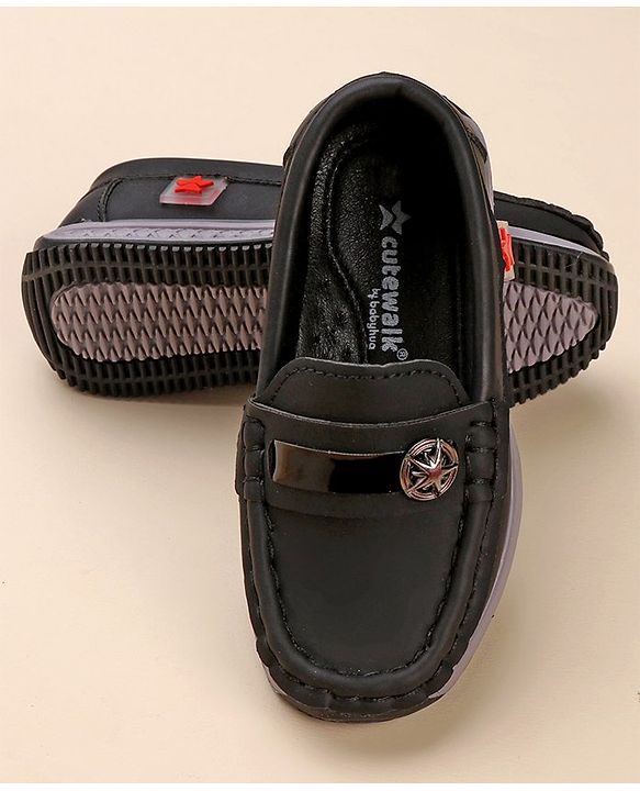 Cute Walk by Babyhug Slip On Formal Wear Shoes - Black