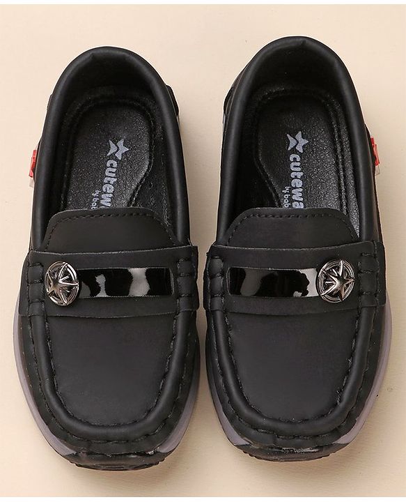 Cute Walk by Babyhug Slip On Formal Wear Shoes - Black