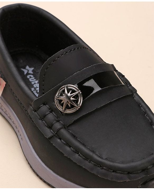 Cute Walk by Babyhug Slip On Formal Wear Shoes - Black