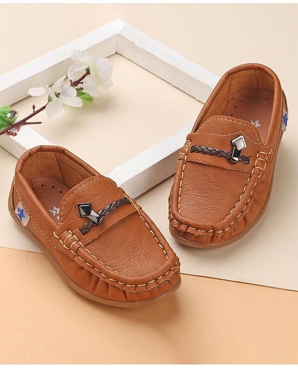 Cute Walk by Babyhug Formal & Partywear Slip On Shoes - Tan Brown