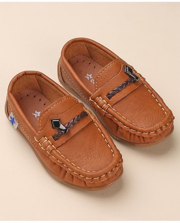 Cute Walk by Babyhug Formal & Partywear Slip On Shoes - Tan Brown