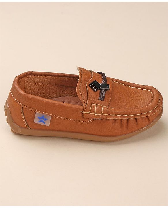 Cute Walk by Babyhug Formal & Partywear Slip On Shoes - Tan Brown