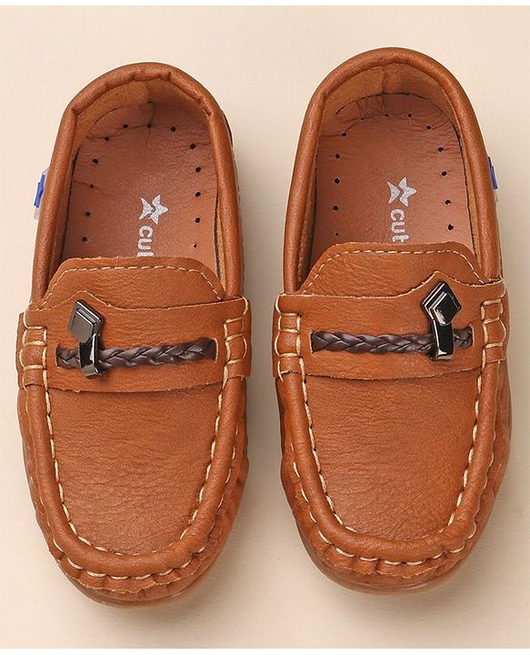 Cute Walk by Babyhug Formal & Partywear Slip On Shoes - Tan Brown