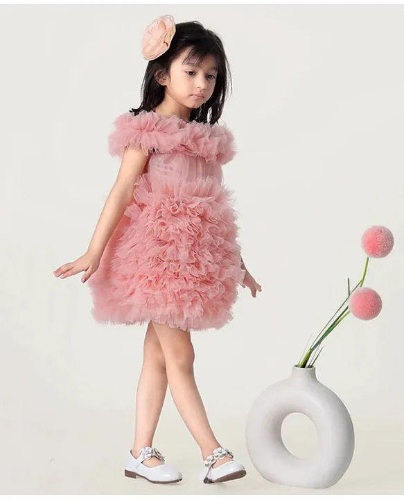 Girl Ruffle Dress with Flower 2-8 – unik Retail