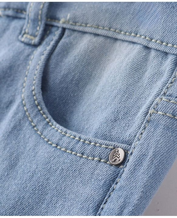 Pine Kids Ankle Length Washed Jeans - Ice Blue