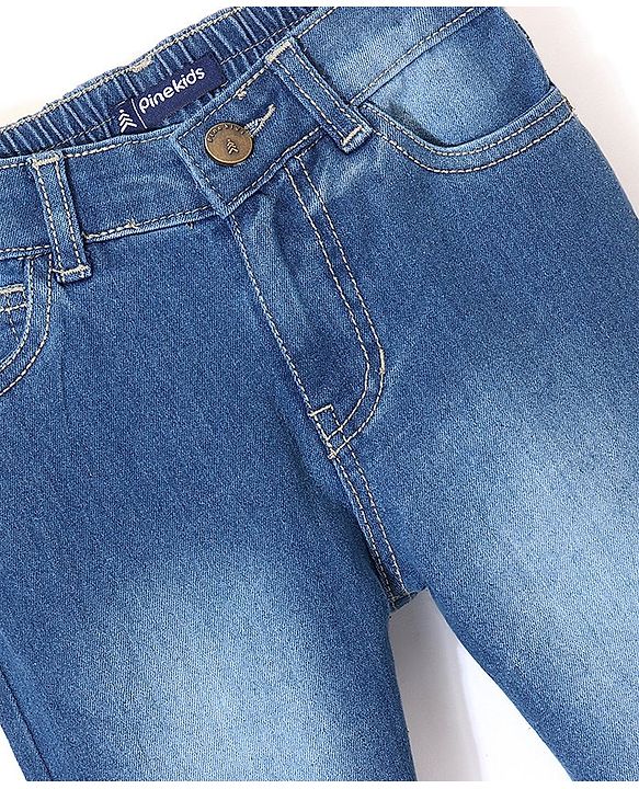 Pine Kids Ankle Length Washed Jeans - Blue