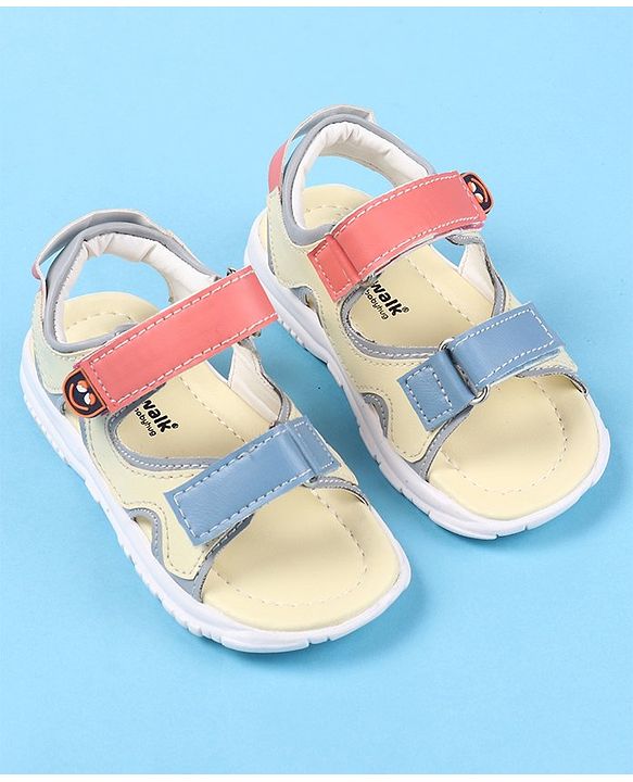 Cute Walk by Babyhug Velcro Closure Sandals - Yellow