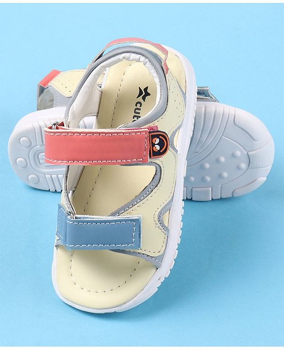 Cute Walk by Babyhug Velcro Closure Sandals - Yellow
